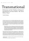 Transnational Modernism and the Problem of Temporal Spatialisation in Franz Kafka’s “The Great Wall of China”