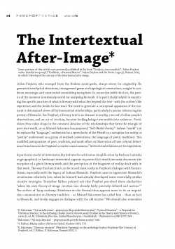 The Intertextual After-Image