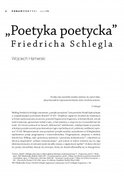 „Poetyka poetycka” Friedricha Schlegla