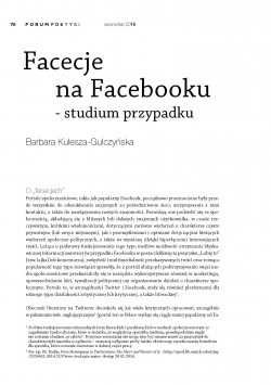 Facecje na Facebooku - studium przypadku