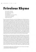 Frivolous Rhyme