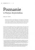 Poznanie w Poetyce Arystotelesa