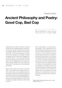 Ancient Philosophy and Poetry: Good Cop, Bad Cop