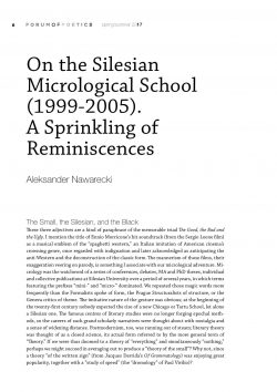 On the Silesian Micrological School (1999-2005). A Sprinkling of Reminiscences
