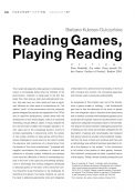 Reading Games, Playing Reading
