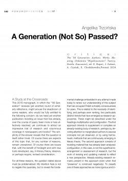 A Generation (Not So) Passed?