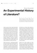 An Experimental History of Literature?