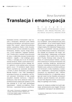 Translacja i emancypacja