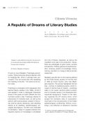 A Republic of Dreams of Literary Studies