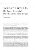 Realism Lives On:  On Roger Garaudy’s D’un Réalisme Sans Rivages