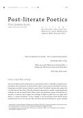 Post-literate Poetics