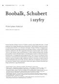 Boobalk, Schubert i szyfry