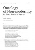 Ontology of Non-modernity in Piotr Szewc’s Poetry