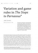 Variation and game rules in The Steps to Parnassus