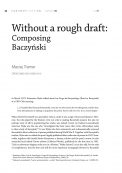 Without a rough draft: Composing Baczyński