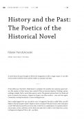 History and the Past: The Poetics of the Historical Novel