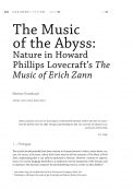 The music of the abyss: Nature in Howard Phillips Lovecraft’s The Music of Erich Zann