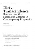 Dirty transcendence: Remnants of the sacred and changes in contemporary ecopoetics