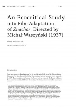 An ecocritical study into film adaptation of Znachor, directed by Michał Waszyński (1937)