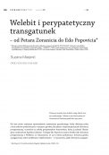 Welebit i perypatetyczny transgatunek – od Petara Zoranicia do Edo Popovicia
