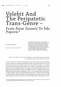 Velebit And The Peripatetic Trans-Genre – From Petar Zoranić To Edo Popović