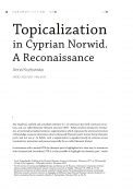 Topicalization in Cyprian Norwid. a Reconaissance
