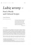 Lubię wrony – poet’s words and cultural scripts