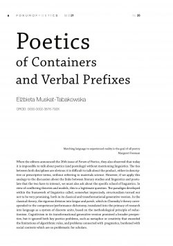Poetics of containers and verbal prefixes