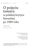 O pojęciu towaru w polskiej krytyce literackiej po 1989 roku
