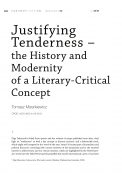 Justifying Tenderness – the History and Modernity of a Literary-Critical Concept