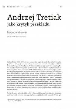 Andrzej Tretiak jako krytyk przekładu