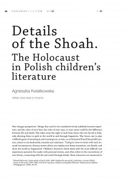 Details of the Shoah. The Holocaust in Polish children’s literature