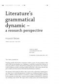 Literature’s grammatical dynamic – a research perspective