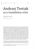 Andrzej Tretiak as a translation critic