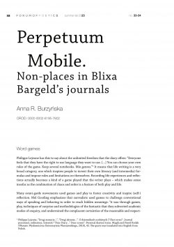 Perpetuum Mobile. Non-places in Blixa Bargeld’s journals