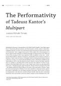 The Performativity of Tadeusz Kantor’s Multipart