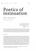 Poetics of insinuation