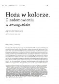 Hoża w kolorze. O zadomowieniu w awangardzie