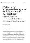 “Allegro for a prepared computer and a dynamized harpsichord” – Andrzej Falkiewicz’s Ledwie mrok [Hardly darkness] as a prototypical proto-hypertext