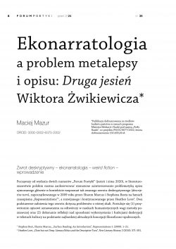 Ekonarratologia a problem metalepsy i opisu: Druga jesień Wiktora Żwikiewicza