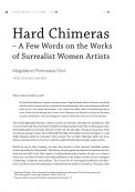 Hard Chimeras – A Few Words on the Works of Surrealist Women Artists