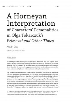 A Horneyan Interpretation of Characters’ Personalities in Olga Tokarczuk’s Primeval and Other Times