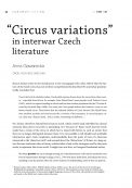 “Circus variations” in interwar Czech literature