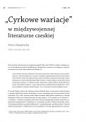 „Cyrkowe wariacje” w międzywojennej literaturze czeskiej