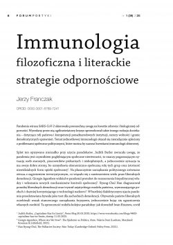 Immunologia filozoficzna i literackie strategie odpornościowe