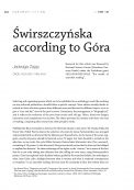Świrszczyńska according to Góra