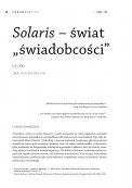 Solaris – świat „świadobcości”
