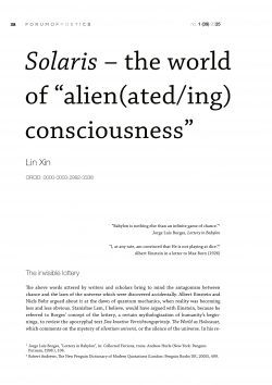 Solaris – the world of “alien(ated/ing) consciousness”