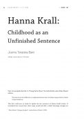 Hanna Krall: Childhood as an Unfinished Sentence