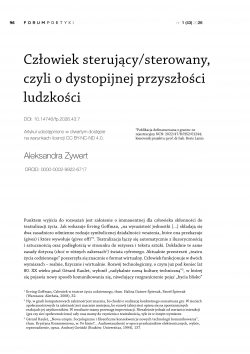 Człowiek sterujący/sterowany, czyli o dystopijnej przyszłości ludzkości
